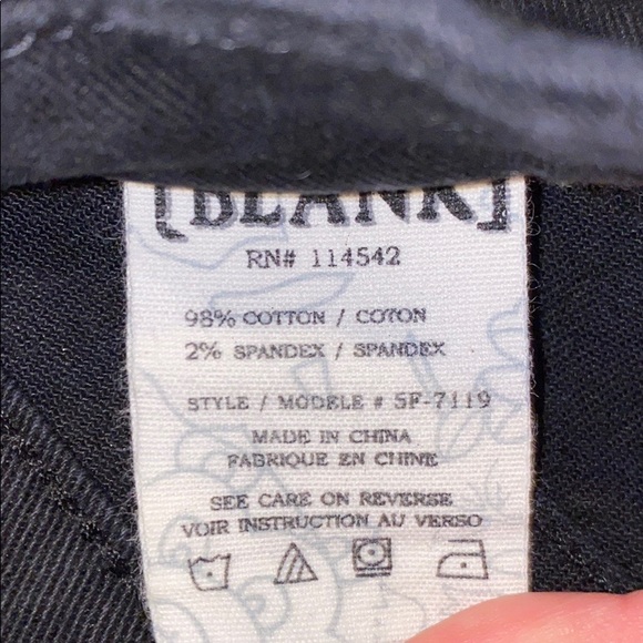 BLANK NYC black skinny jeans zipper ankle cropped - Picture 6 of 6